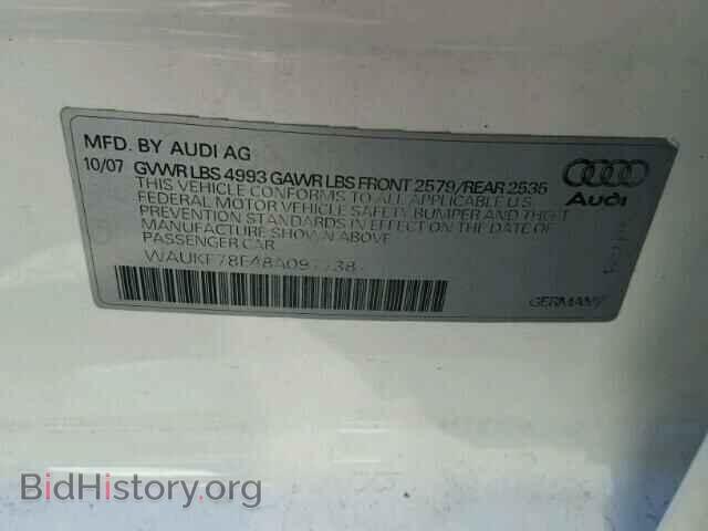 2008 AUDI A4 - VIN: WAUKF78E48A097738 - Фото 10