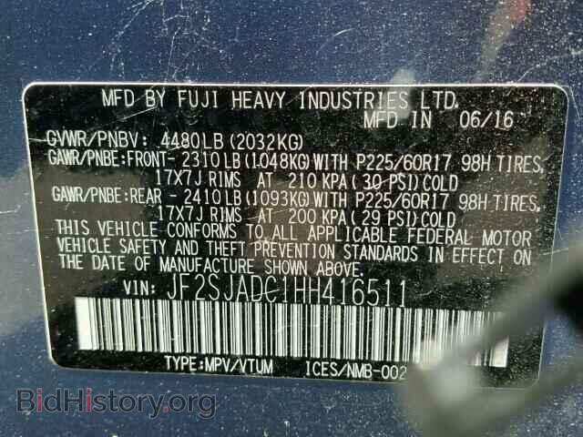 2017 SUBARU FORESTER - VIN: JF2SJADC1HH416511 - Photo 10