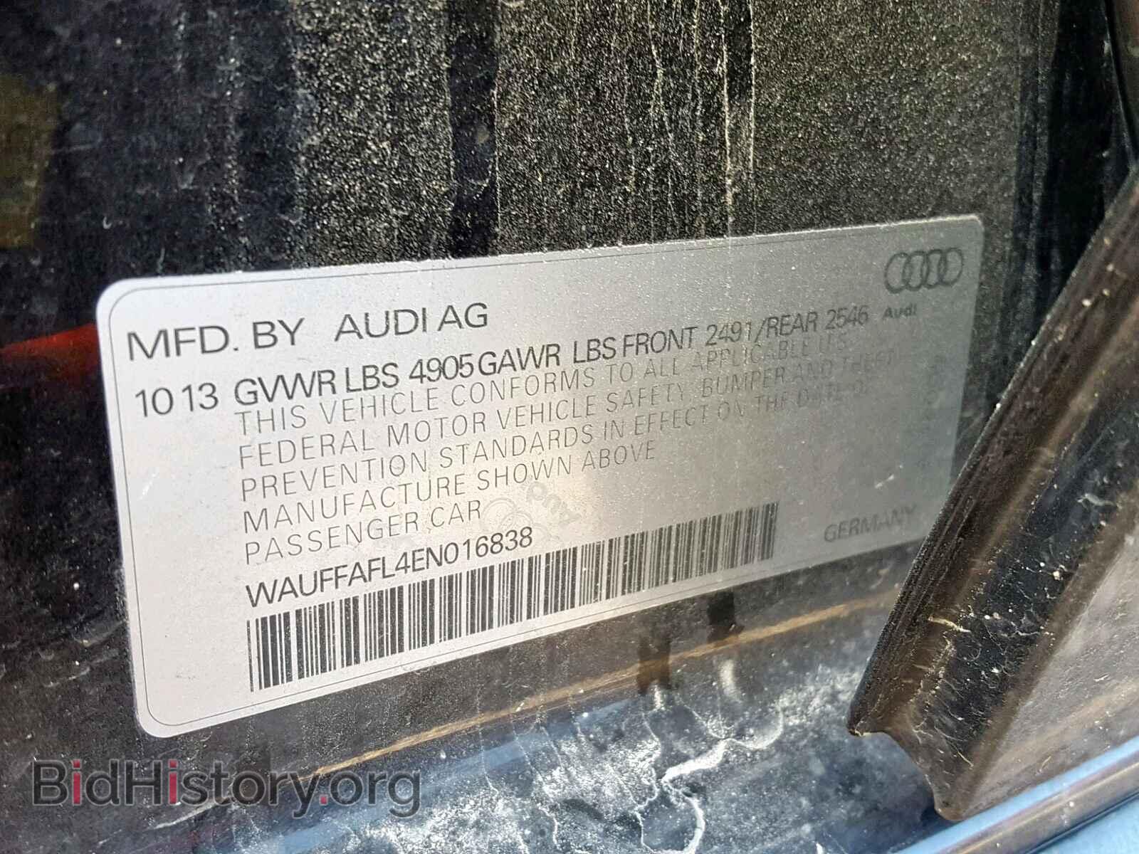 2014 AUDI A4 - VIN: WAUFFAFL4EN016838 - Photo 10