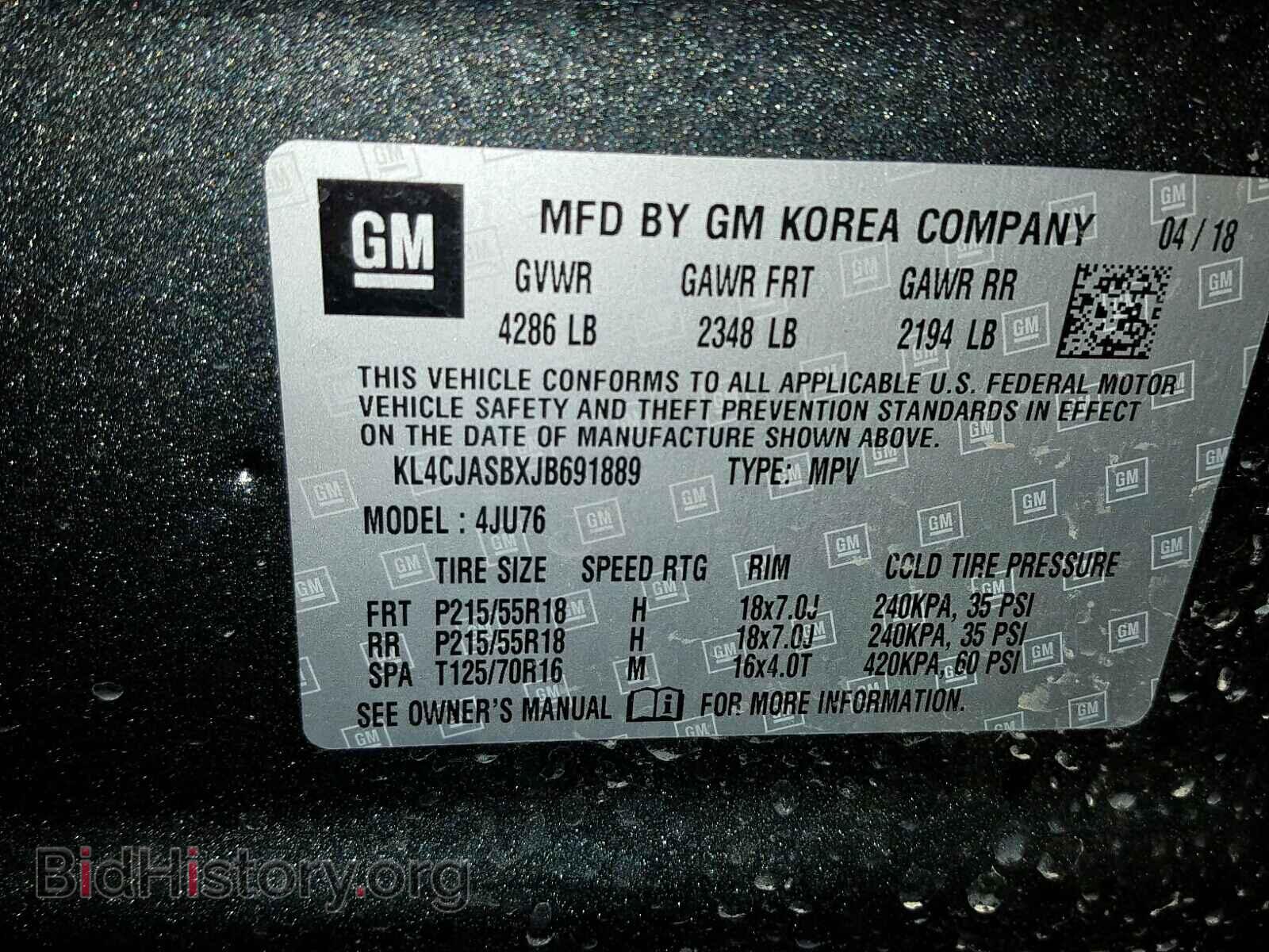 2018 BUICK ENCORE PRE - VIN: KL4CJASBXJB691889 - Photo 10