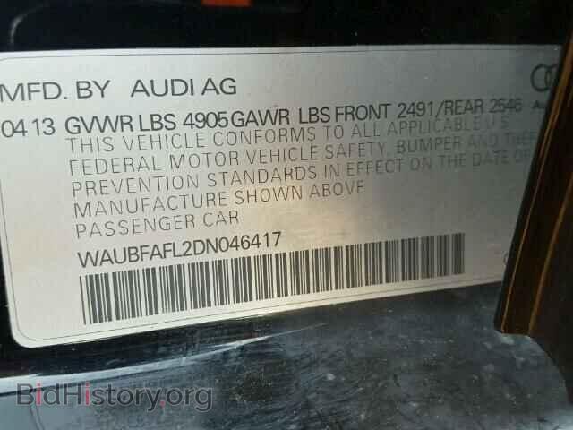 2013 AUDI A4 - VIN: WAUBFAFL2DN046417 - Фото 10