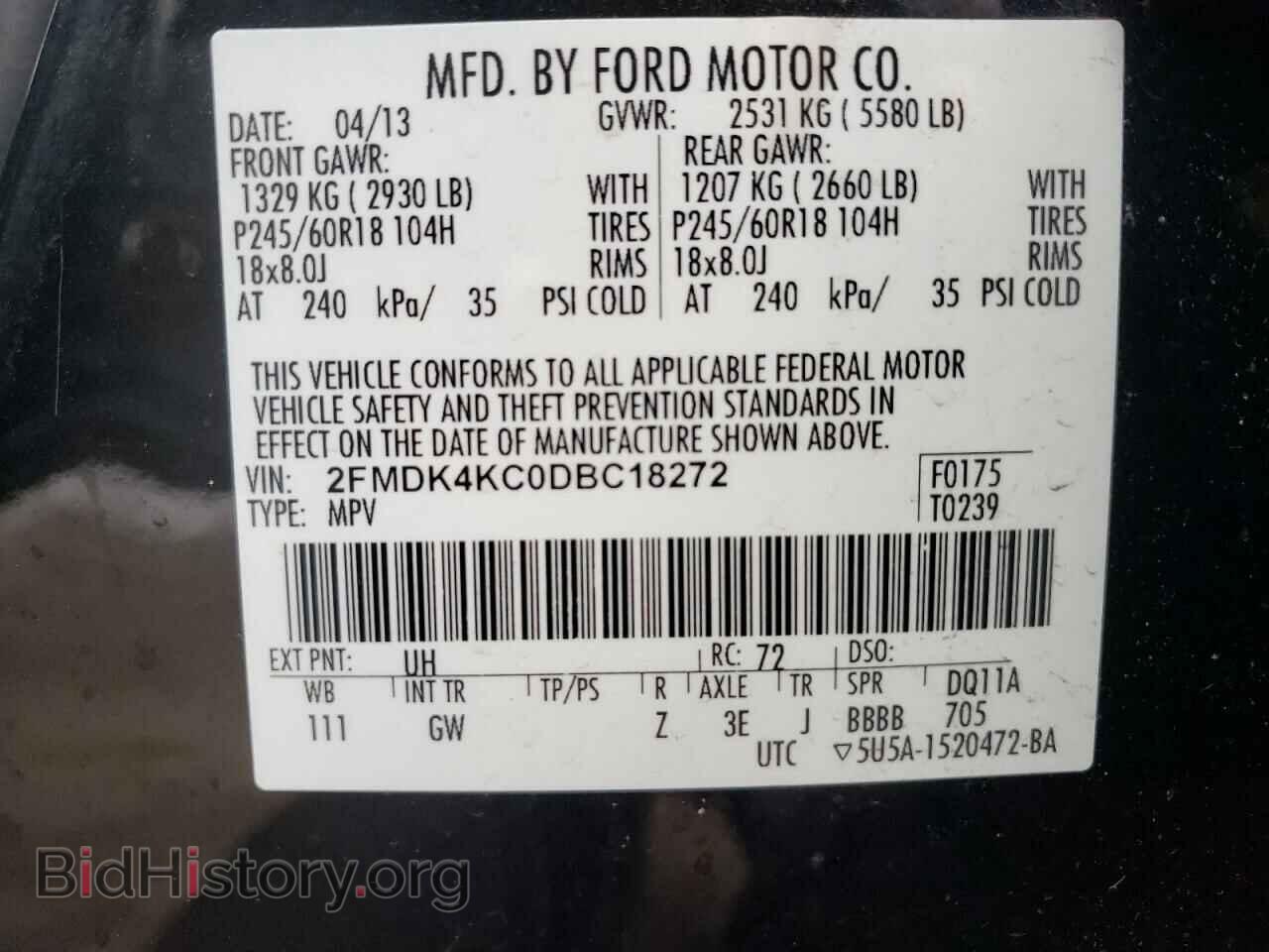 2013 FORD EDGE - VIN: 2FMDK4KC0DBC18272 - Photo 10