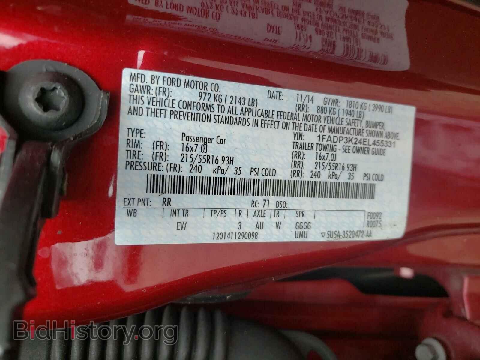 2014 FORD FOCUS - VIN: 1FADP3K24EL455331 - Photo 10