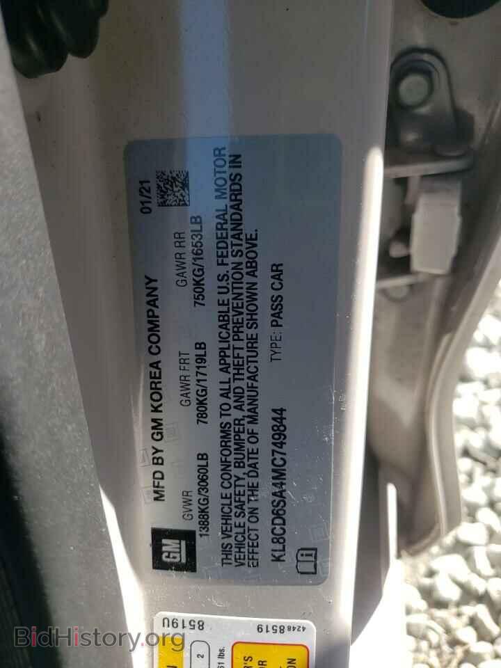 2021 CHEVROLET SPARK - VIN: KL8CD6SA4MC749844 - Фото 10