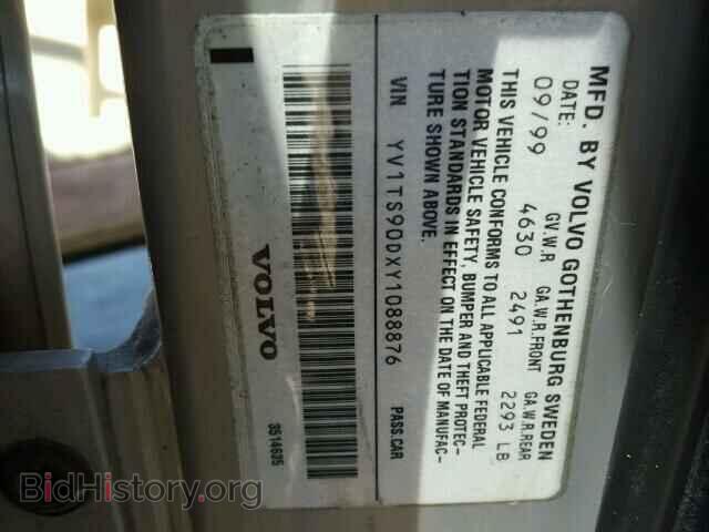 2000 VOLVO S80 - VIN: YV1TS90DXY1088876 - Фото 10