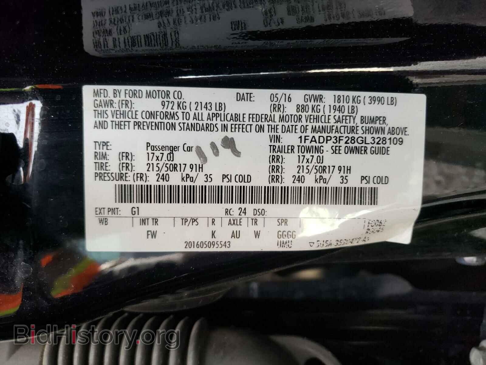 2016 FORD FOCUS - VIN: 1FADP3F28GL328109 - Photo 10