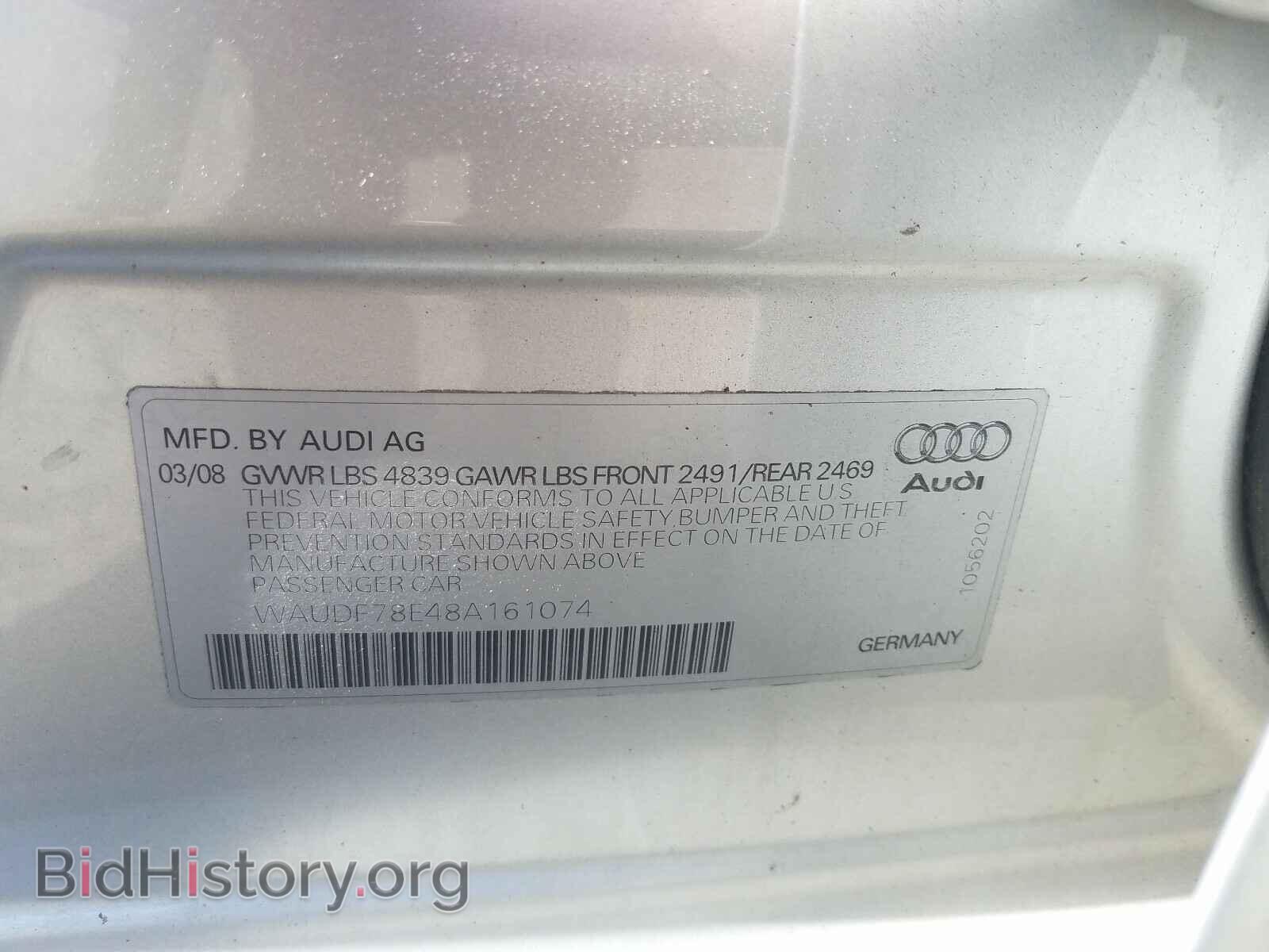 2008 AUDI A4 - VIN: WAUDF78E48A161074 - Photo 10