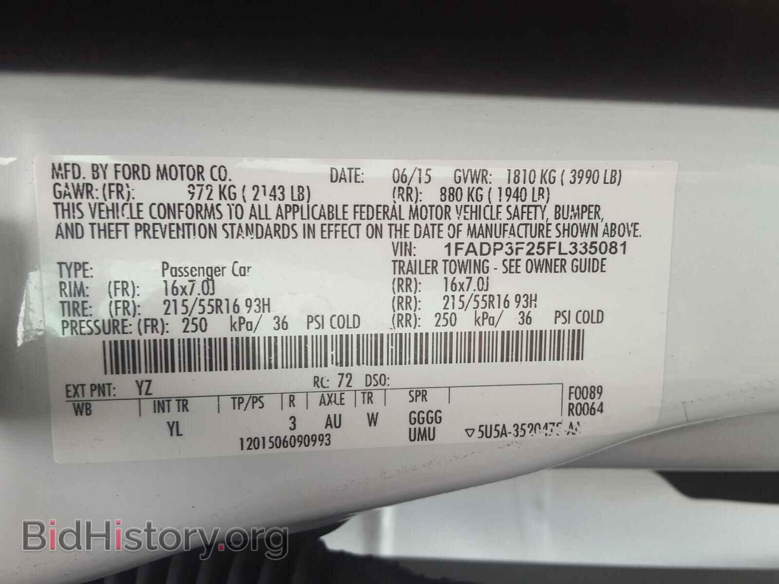 2015 FORD FOCUS - VIN: 1FADP3F25FL335081 - Фото 10
