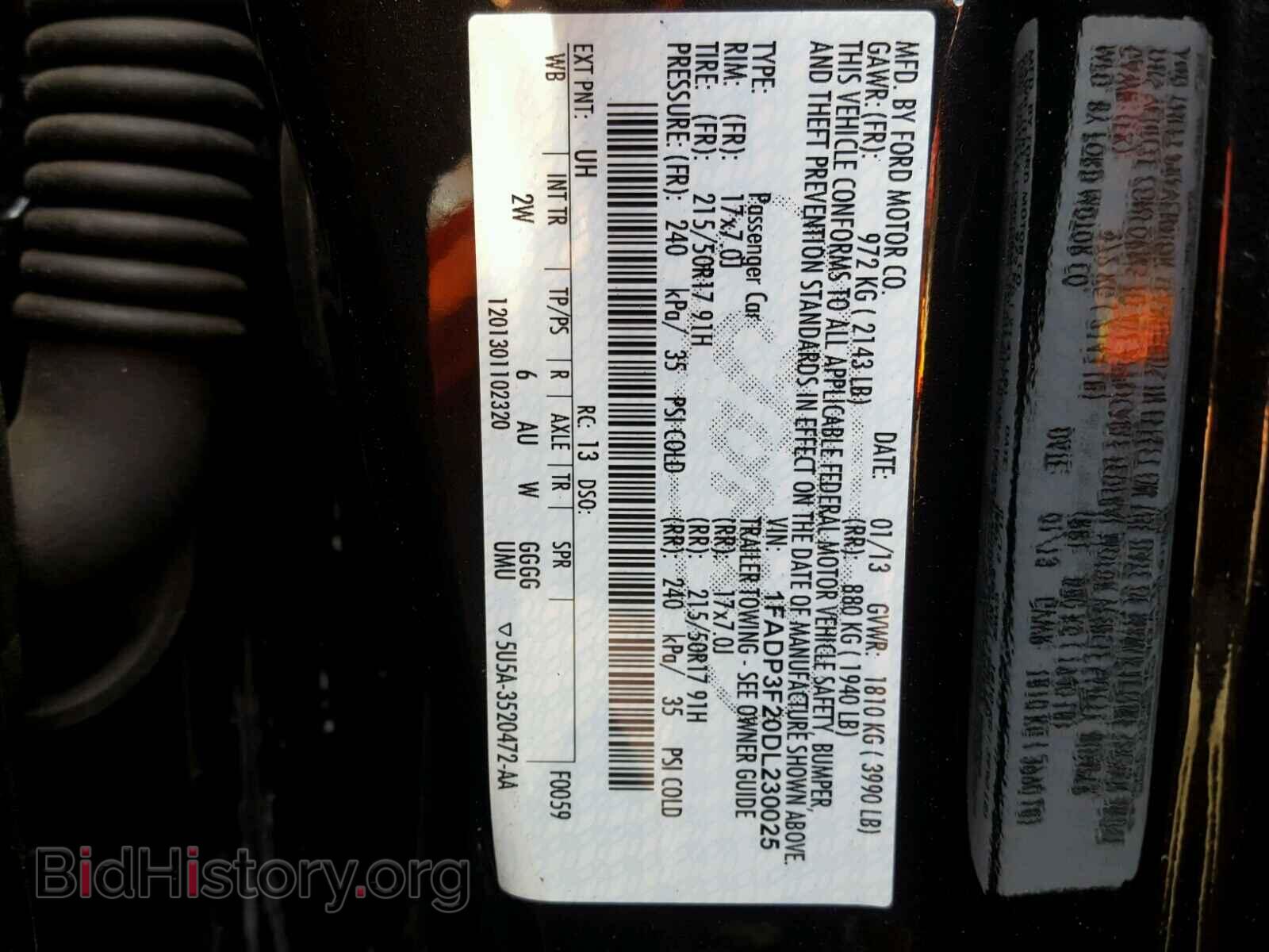 2013 FORD FOCUS - VIN: 1FADP3F20DL230025 - Photo 10