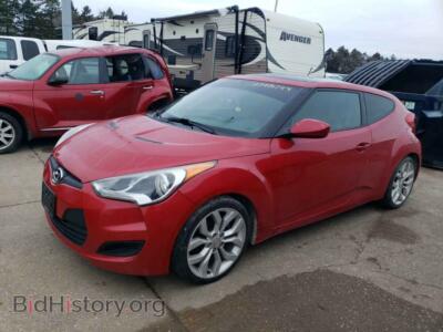 2012 Hyundai VELOSTER, красный — VIN KMHTC6AD2CU031347, Copart