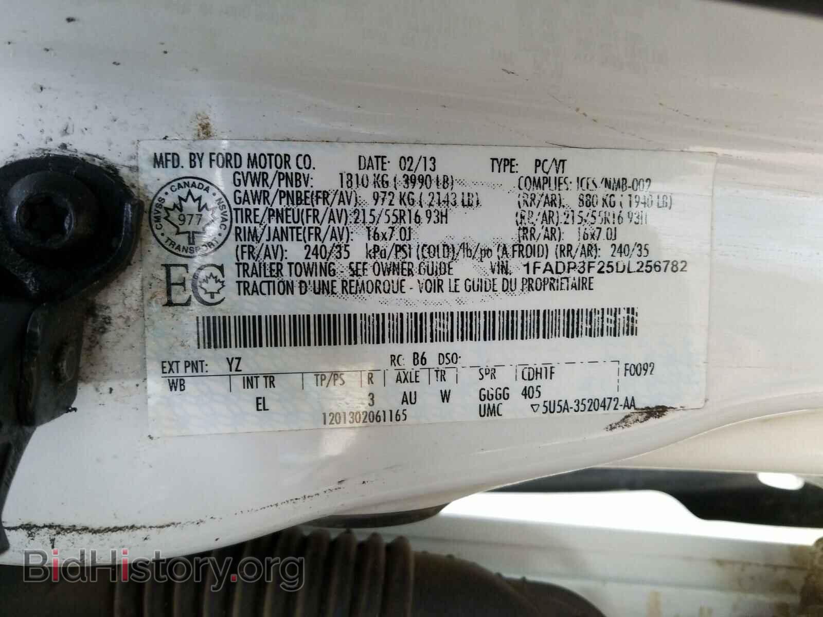2013 FORD FOCUS - VIN: 1FADP3F25DL256782 - Фото 10