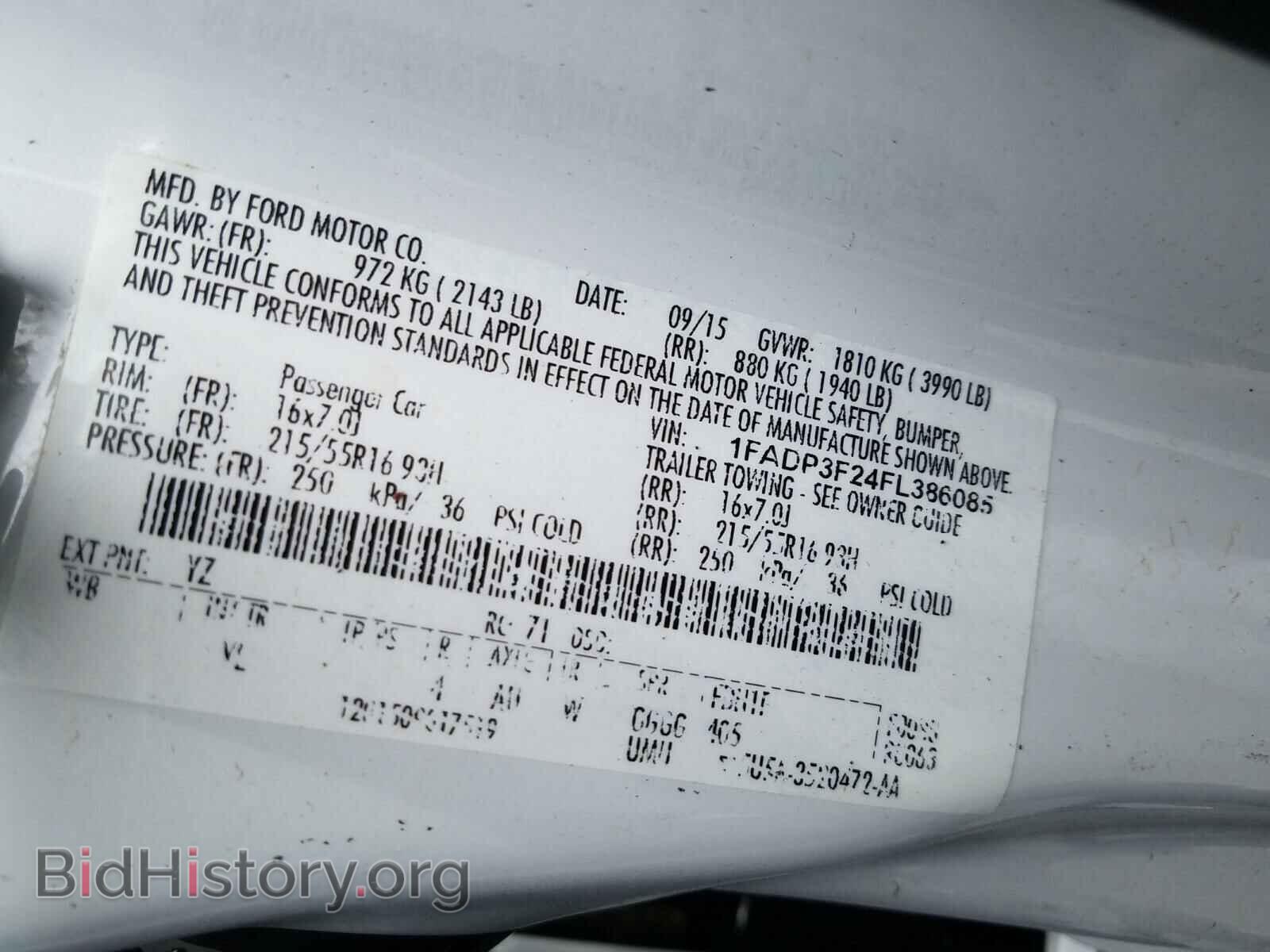 2015 FORD FOCUS - VIN: 1FADP3F24FL386085 - Фото 10