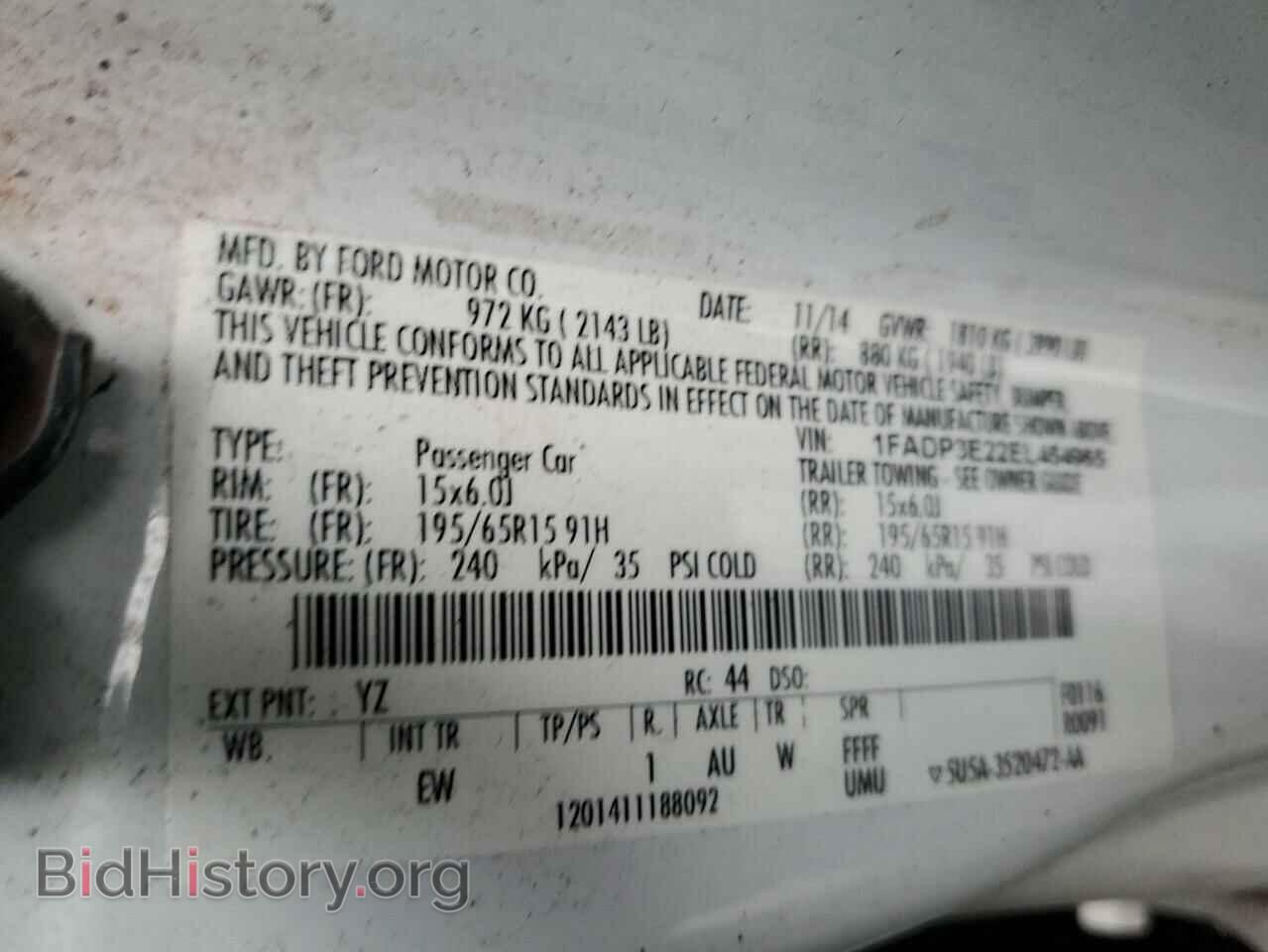 2014 FORD FOCUS - VIN: 1FADP3E22EL454965 - Photo 12