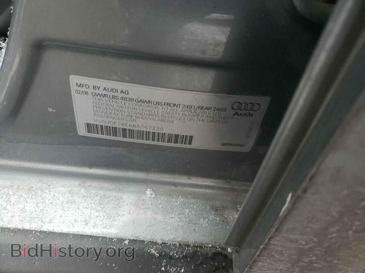2008 AUDI A4 - VIN: WAUDF78E68A147239 - Photo 10