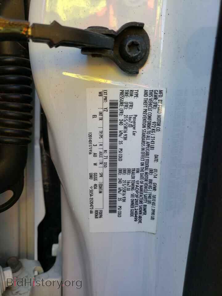 2014 FORD FOCUS - VIN: 1FADP3F26EL249499 - Фото 10