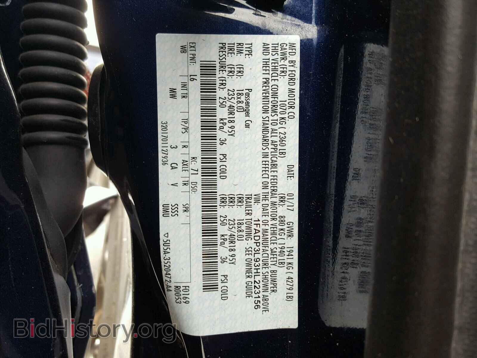 2017 FORD FOCUS - VIN: 1FADP3L93HL223156 - Фото 10