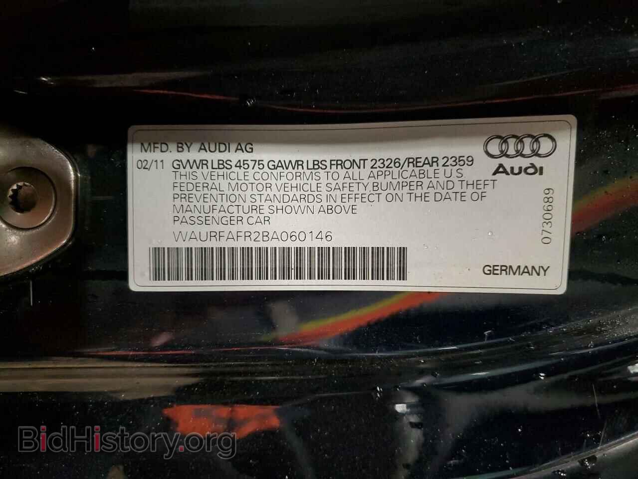 2011 AUDI A5 - VIN: WAURFAFR2BA060146 - Photo 12