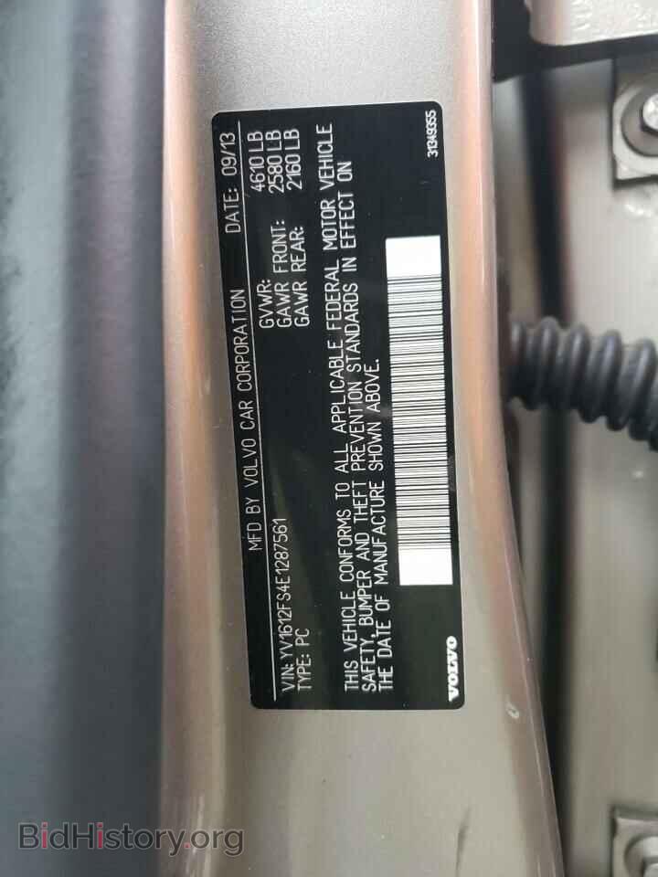 2014 VOLVO S60 - VIN: YV1612FS4E1287561 - Фото 12