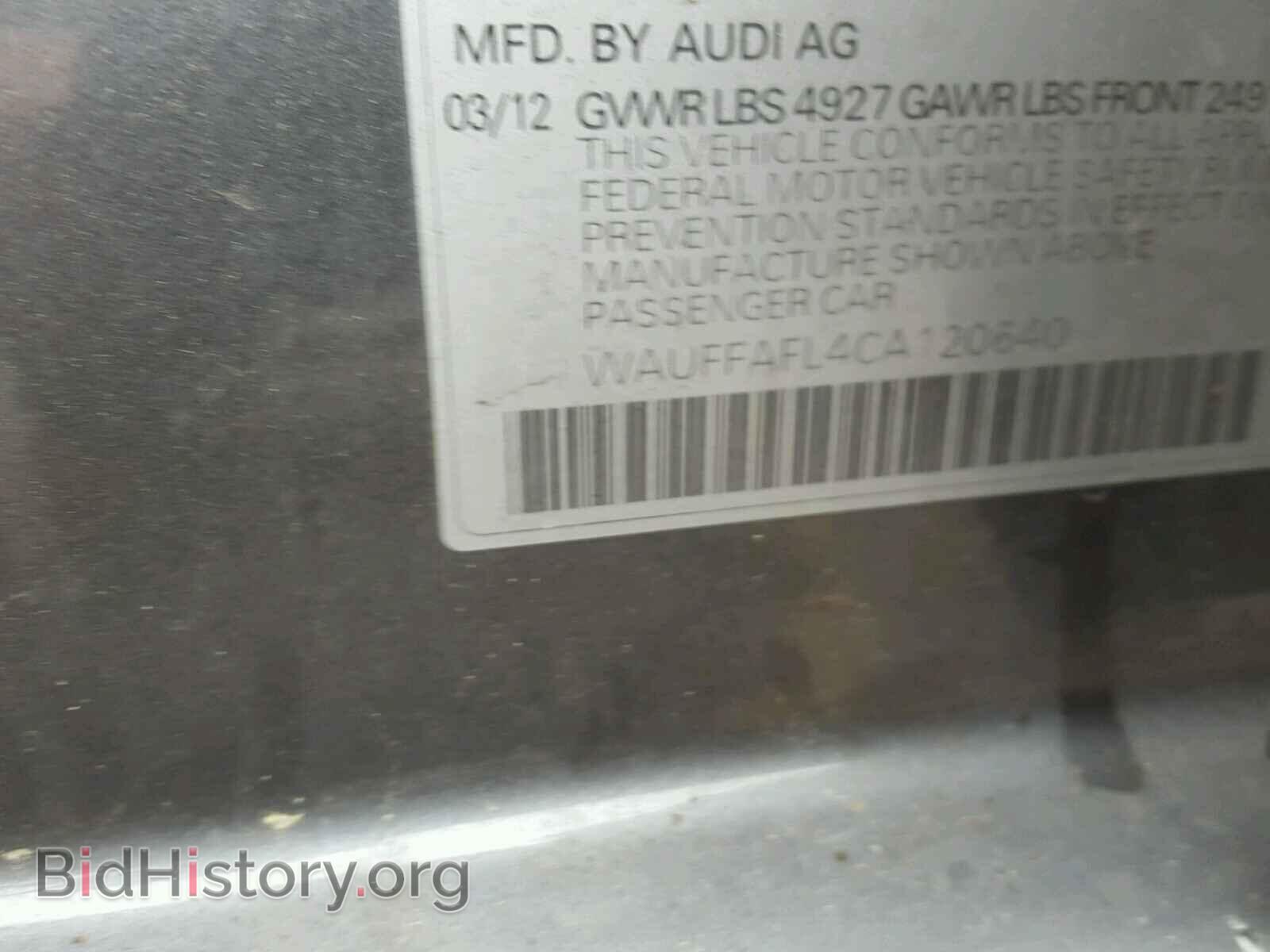 2012 AUDI A4 - VIN: WAUFFAFL4CA120640 - Photo 10