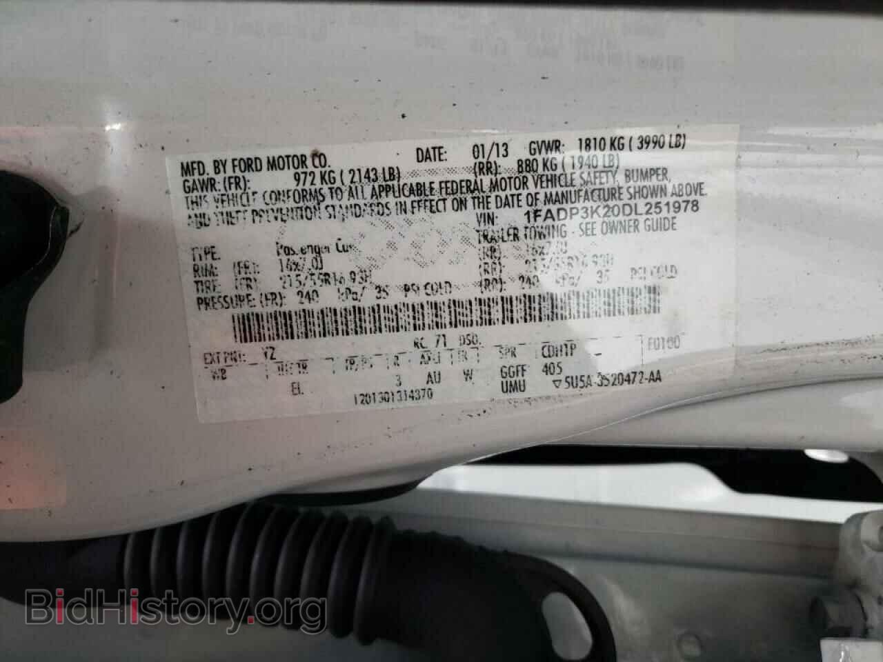 2013 FORD FOCUS - VIN: 1FADP3K20DL251978 - Фото 10