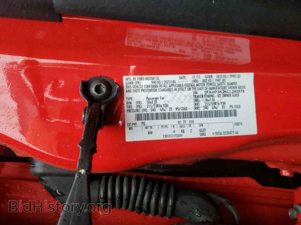 2012 FORD FOCUS - VIN: 1FAHP3K26CL292678 - Photo 10