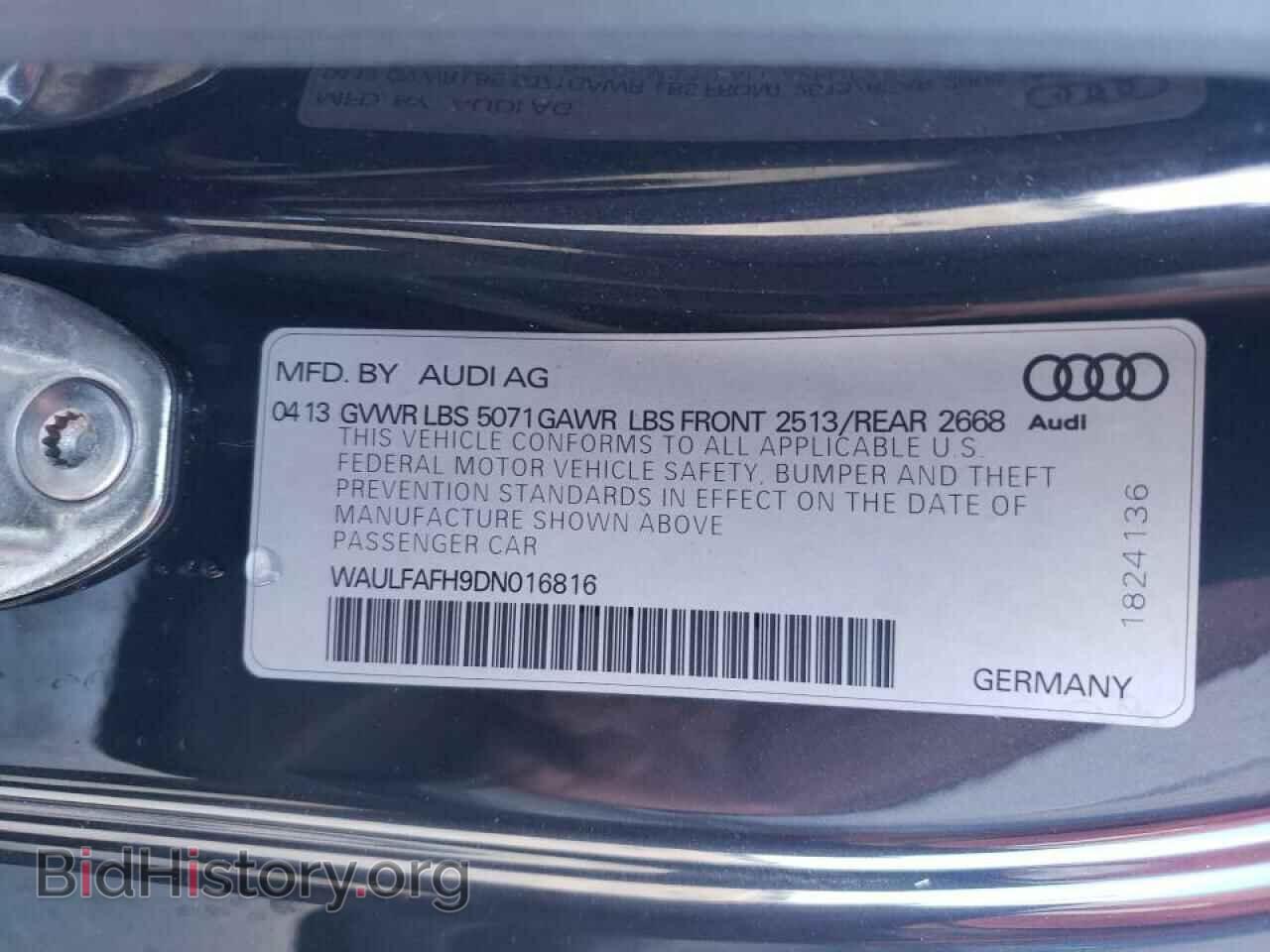 2013 AUDI A5 - VIN: WAULFAFH9DN016816 - Фото 10