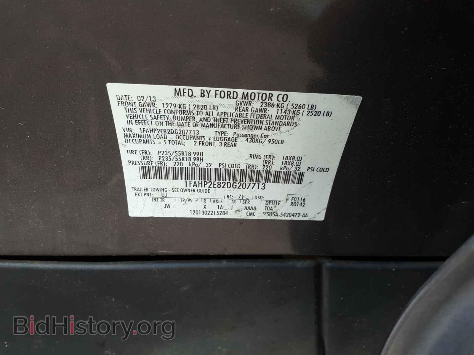 2013 FORD TAURUS - VIN: 1FAHP2E82DG207713 - Photo 10