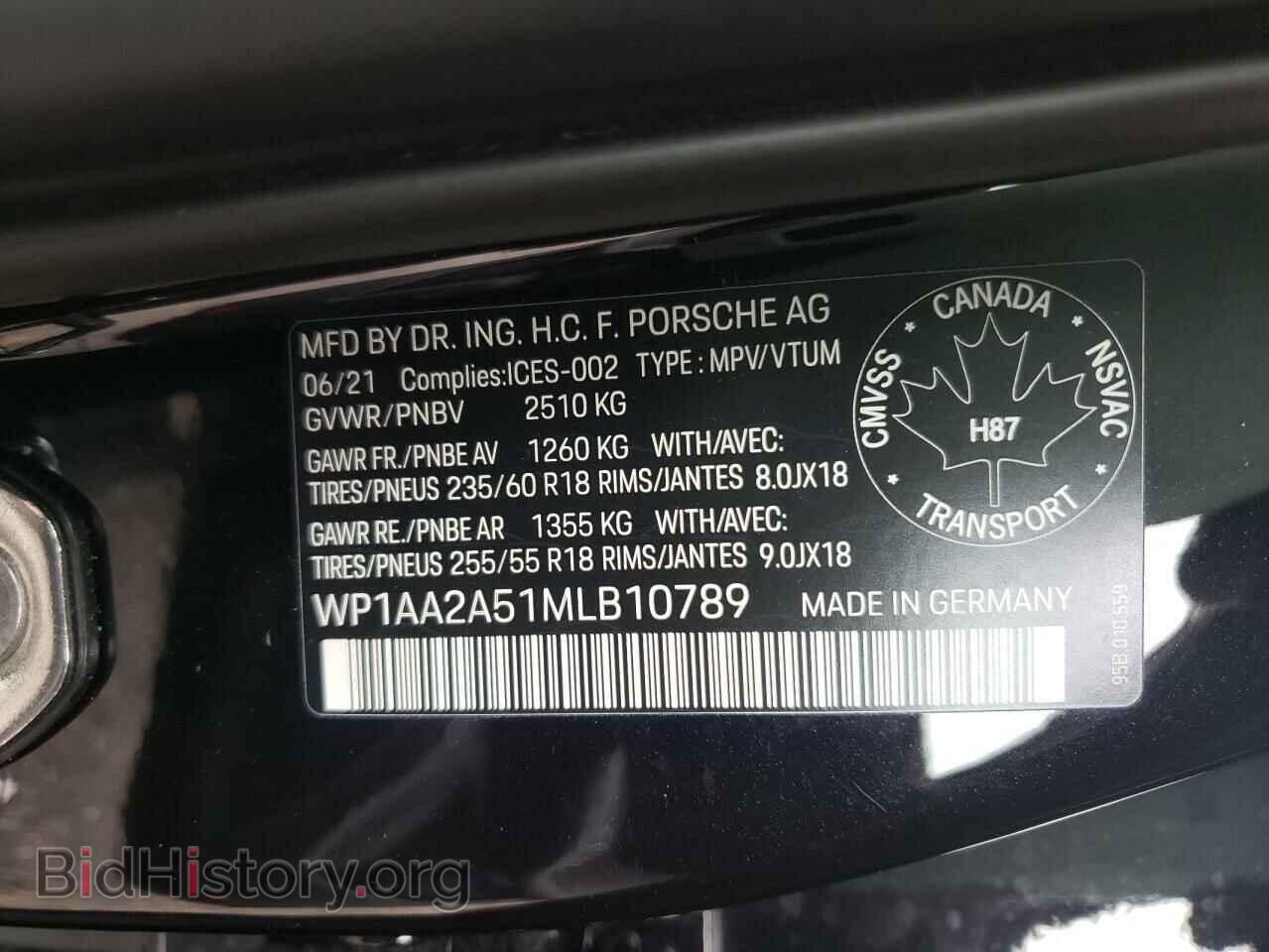 2021 PORSCHE MACAN - VIN: WP1AA2A51MLB10789 - Photo 10