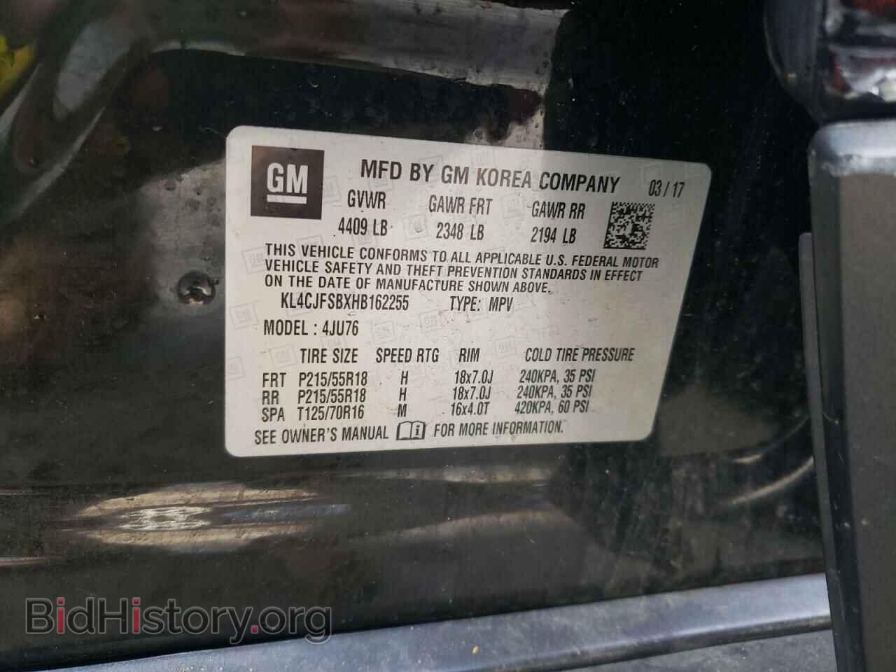 2017 BUICK ENCORE - VIN: KL4CJFSBXHB162255 - Photo 10