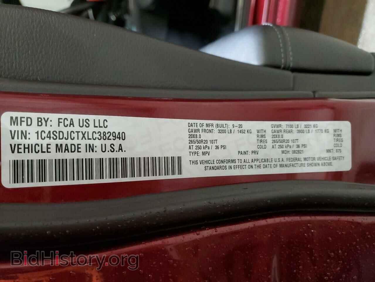2020 DODGE DURANGO - VIN: 1C4SDJCTXLC382940 - Фото 12