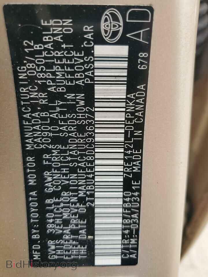 2013 TOYOTA COROLLA - VIN: 2T1BU4EE8DC936372 - Photo 12