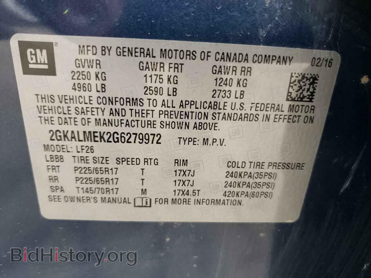 2016 GMC TERRAIN - VIN: 2GKALMEK2G6279972 - Фото 10