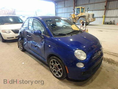 2012 Fiat 500 500 Sport, blue — VIN 3C3CFFBR6CT120052, Copart