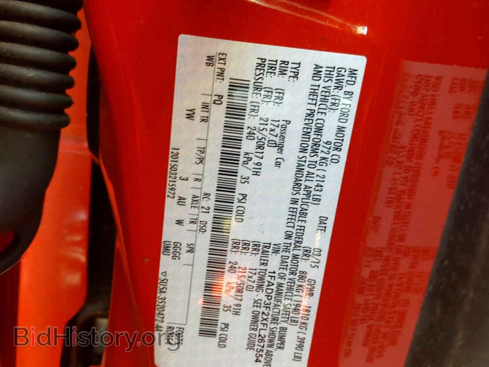 2015 FORD FOCUS - VIN: 1FADP3F2XFL267554 - Фото 10