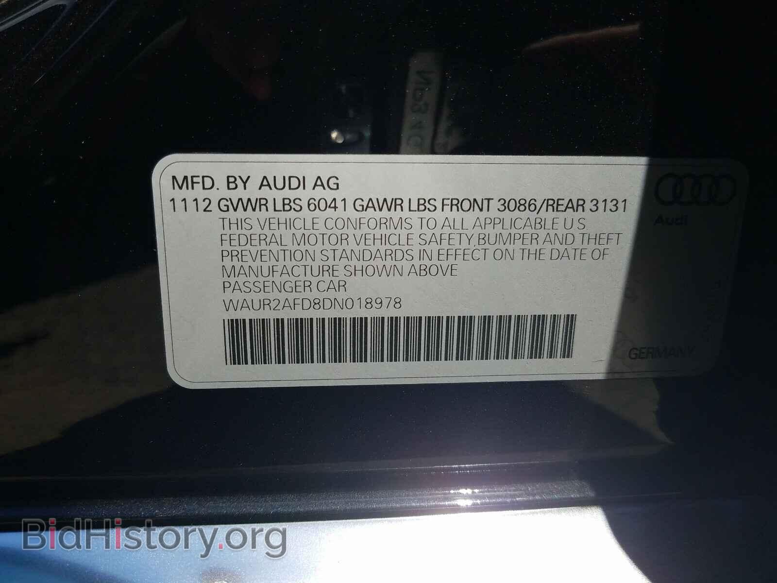 2013 AUDI A8 - VIN: WAUR2AFD8DN018978 - Photo 10