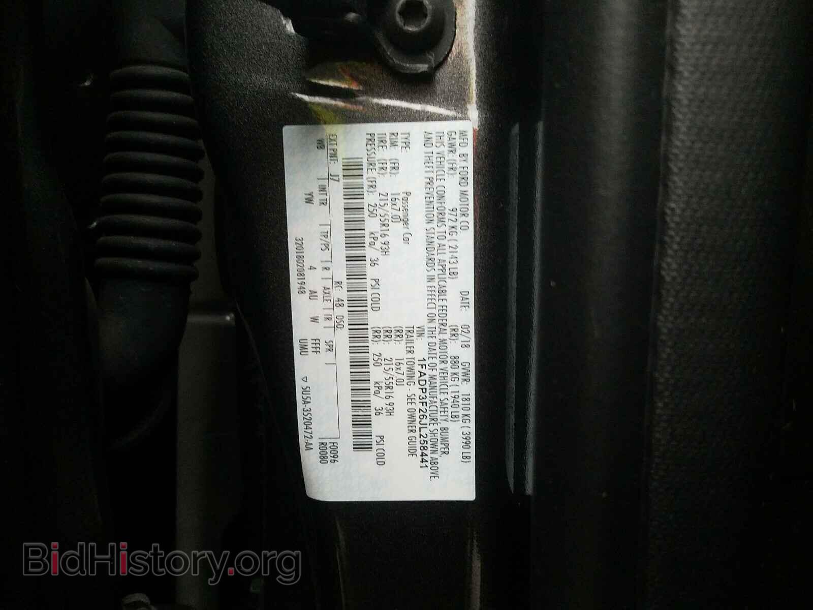 2018 FORD FOCUS - VIN: 1FADP3F26JL258441 - Photo 10