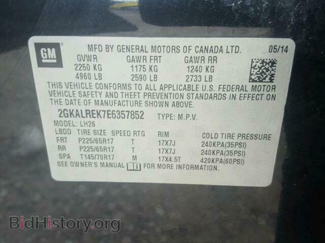 2014 GMC TERRAIN - VIN: 2GKALREK7E6357852 - Фото 10
