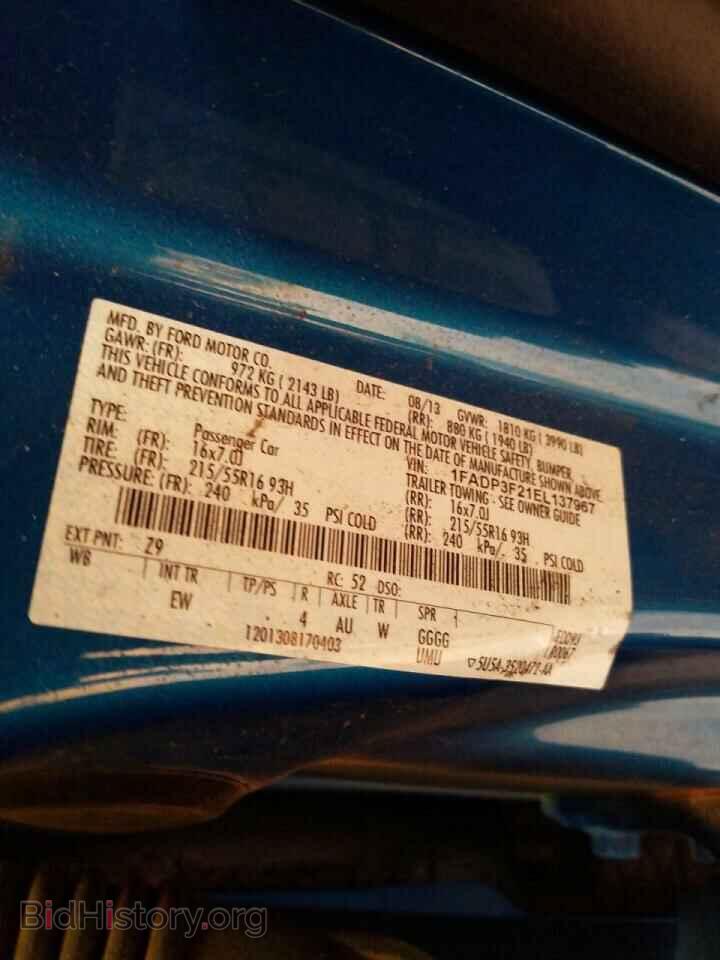 2014 FORD FOCUS - VIN: 1FADP3F21EL137967 - Фото 10
