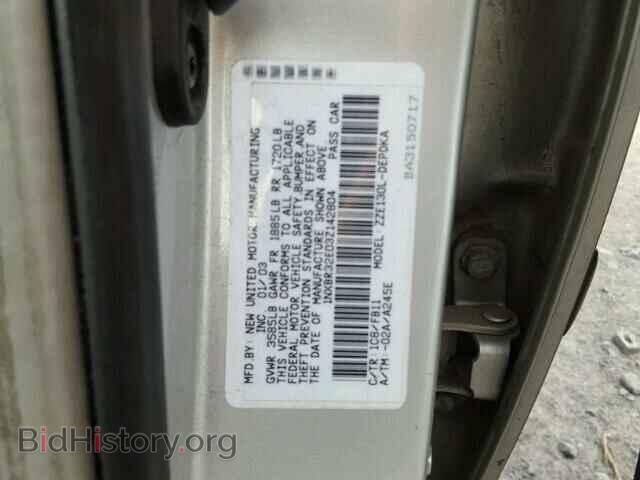 2003 TOYOTA COROLLA - VIN: 1NXBR32E03Z142804 - Фото 10