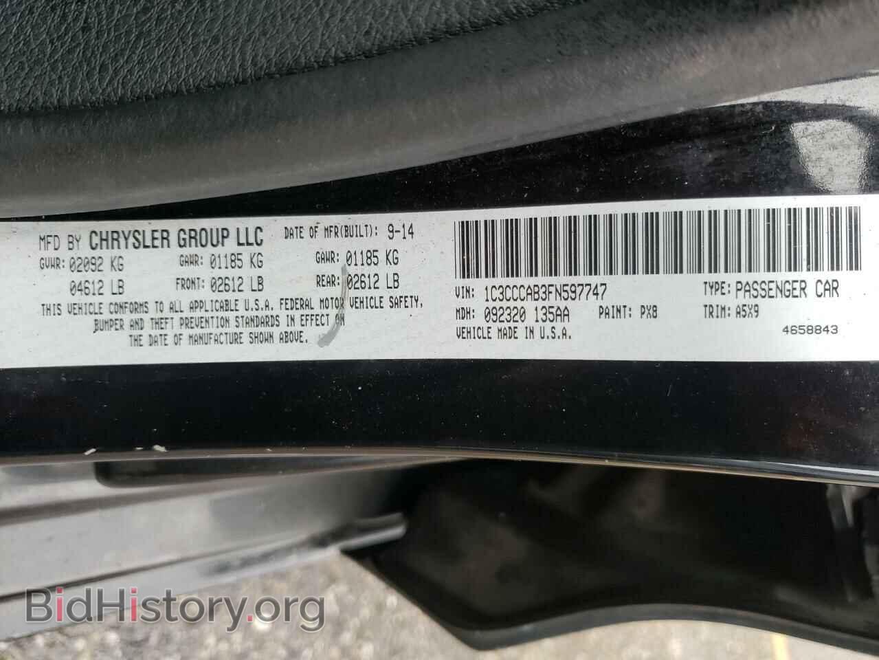 2015 CHRYSLER 200 - VIN: 1C3CCCAB3FN597747 - Фото 10