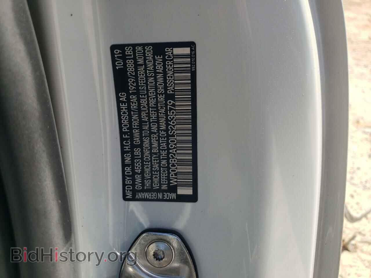 2020 PORSCHE 911 - VIN: WP0CB2A90LS263579 - Фото 10