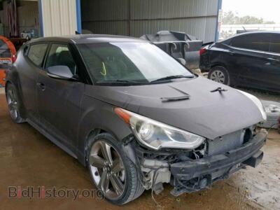 2013 Hyundai VELOSTER VELOSTER T, gray — VIN KMHTC6AE6DU122812, Copart