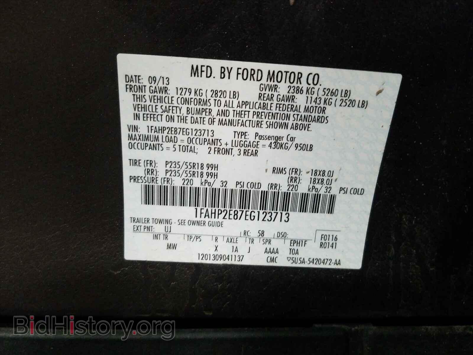 2014 FORD TAURUS - VIN: 1FAHP2E87EG123713 - Photo 10