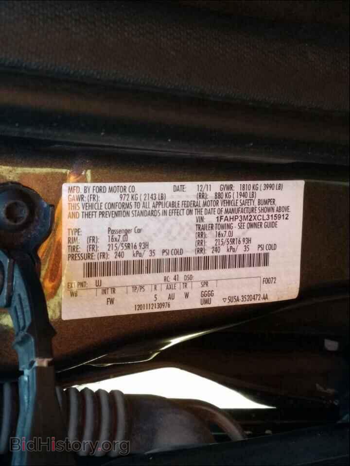 2012 FORD FOCUS - VIN: 1FAHP3M2XCL315912 - Photo 10