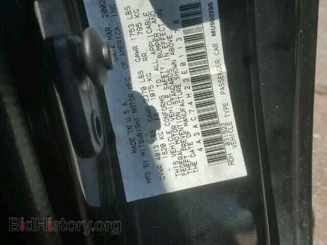 2003 MITSUBISHI ECLIPSE - VIN: 4A3AC74H23E011378 - Photo 10