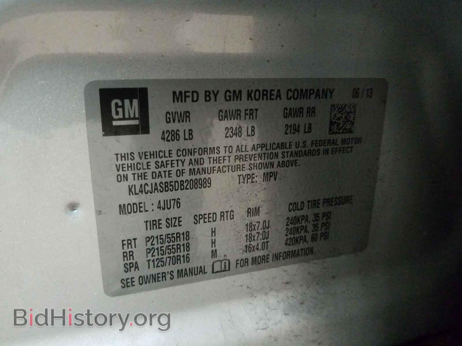 2013 BUICK ENCORE - VIN: KL4CJASB5DB208989 - Фото 10