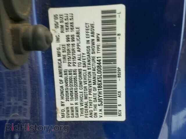 2005 HONDA ELEMENT - VIN: 5J6YH186X5L008441 - Фото 10