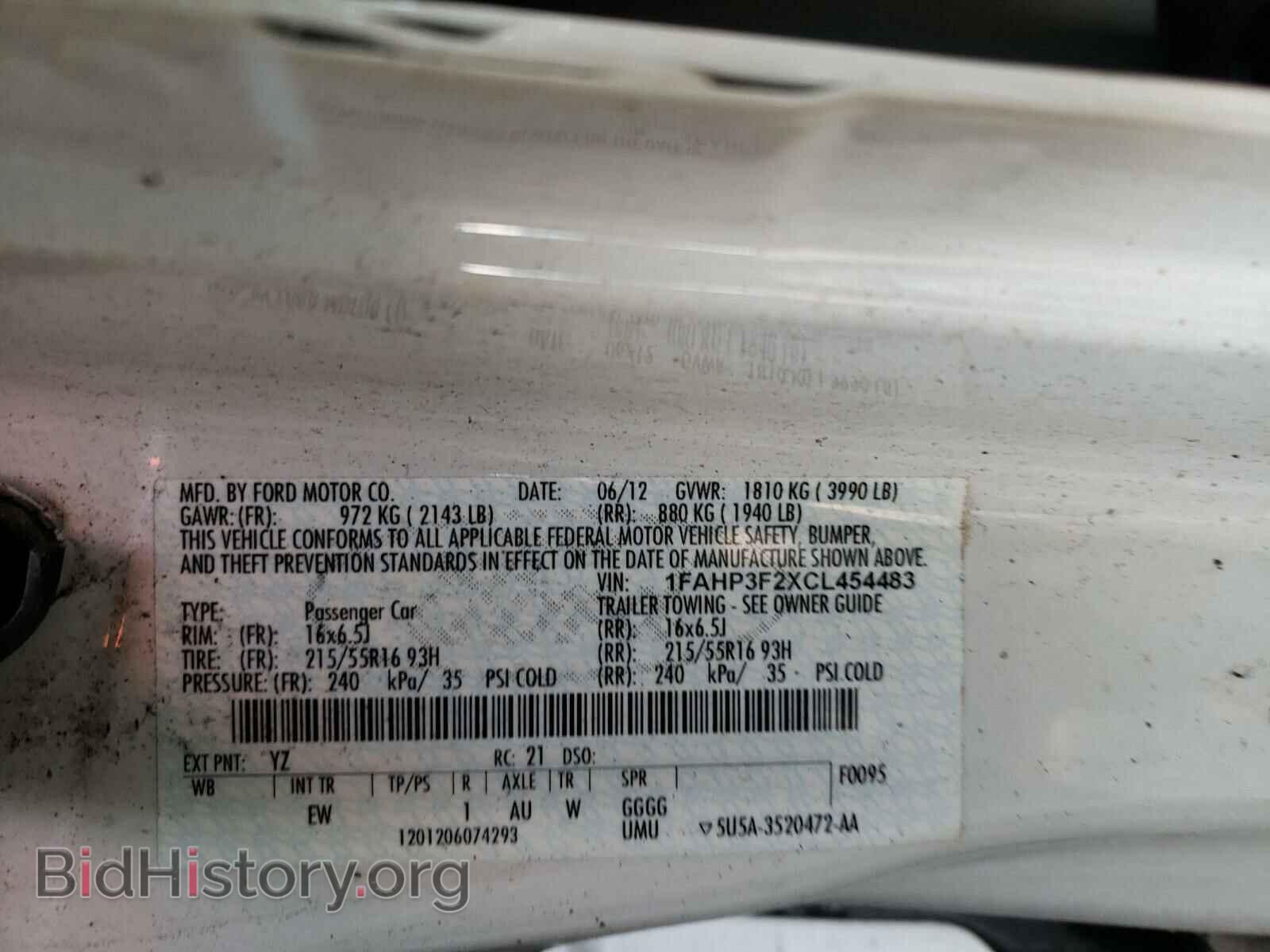 2012 FORD FOCUS - VIN: 1FAHP3F2XCL454483 - Photo 10