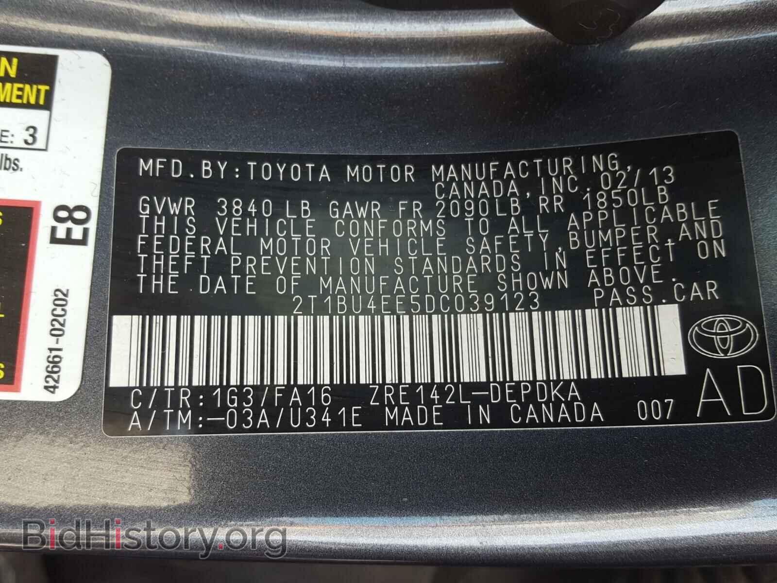2013 TOYOTA COROLLA - VIN: 2T1BU4EE5DC039123 - Photo 10