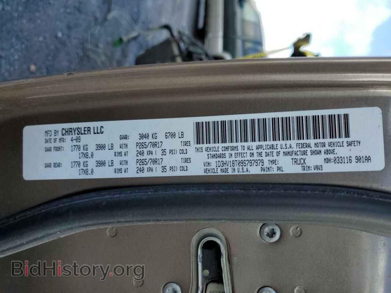 2009 DODGE RAM 1500 - VIN: 1D3HV18T09S797979 - Фото 13